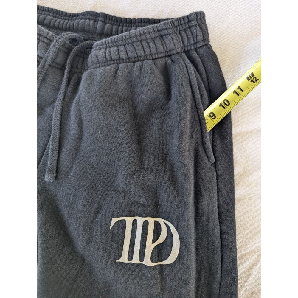 Taylor Swift TTPD Tortured Poets Department Sweatpants Womens Med Down Bad Black - Picture 3 of 8